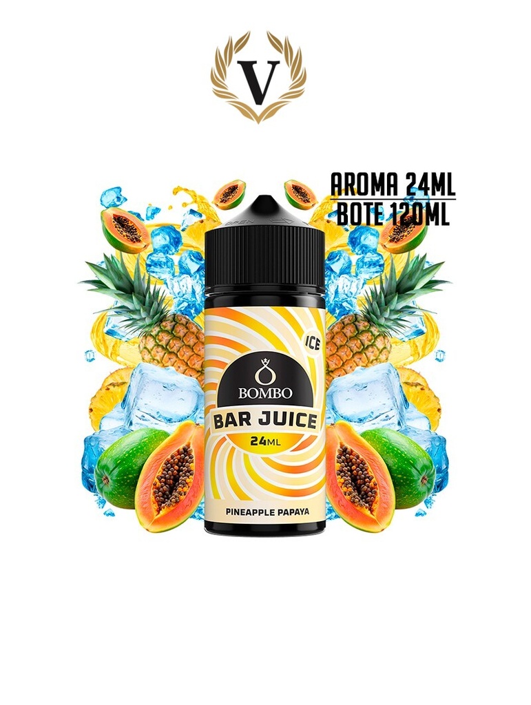 PINEAPPLE PAPAYA ICE BOMBO BAR 24ML LONGFILL EN BOTE 120ML