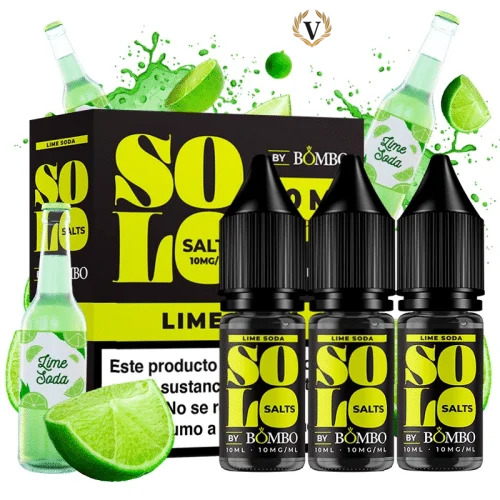 Lime Soda 3x10ml - Solo Salts by Bombo - Nicotina : 10mg, Tamaño : 30 ml