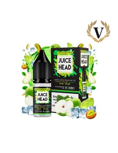 Green Apple Pear Kiwi Ice 10ml - Juice Head Nic Salts & Bombo - Nicotina : 10mg, Tamaño : 10 ml