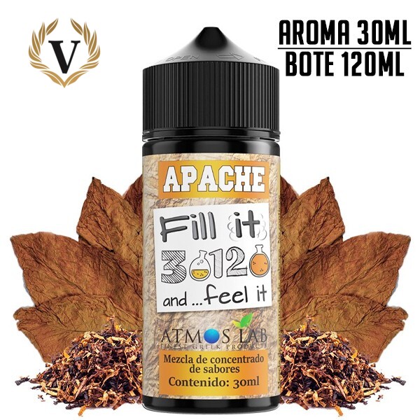 APACHE ATMOSLAB LONGFILL 24ML 0MG EN BOTE DE 120ML