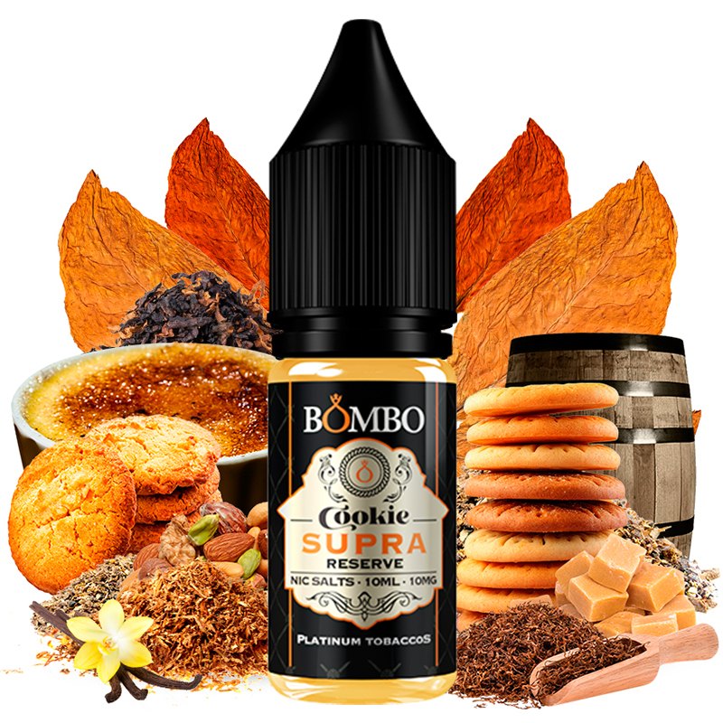 COOKIE SUPRA RESERVE PLATINUM TOBACCOS BOMBO NIC SALTS 10ML 20MG