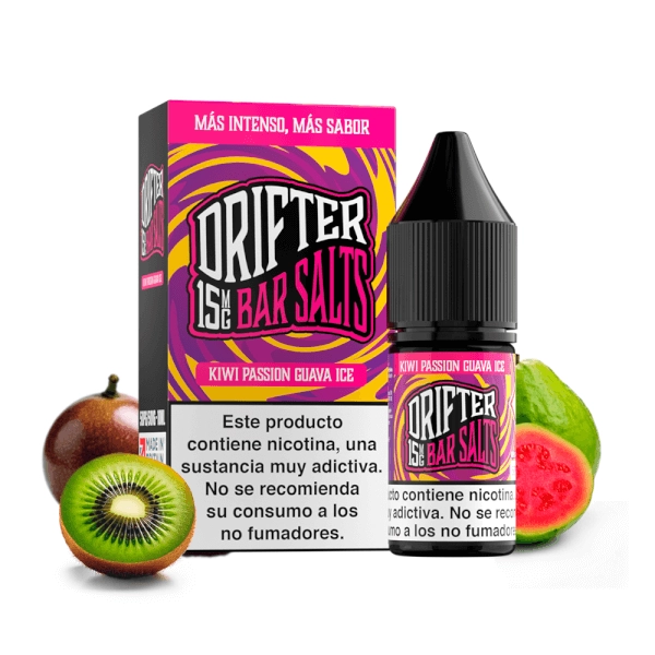 KIWI PASSION GUAVA ICE DRIFTER BAR SALTS 10ML 10MG