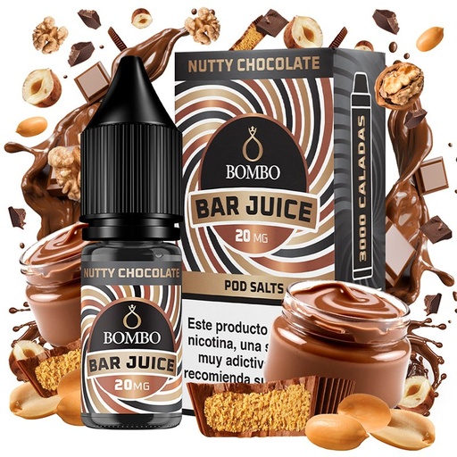 [2479] Nutty Chocolate 10ml - Bombo Bar Juice - Nicotina : 10mg, Tamaño : 10 ml
