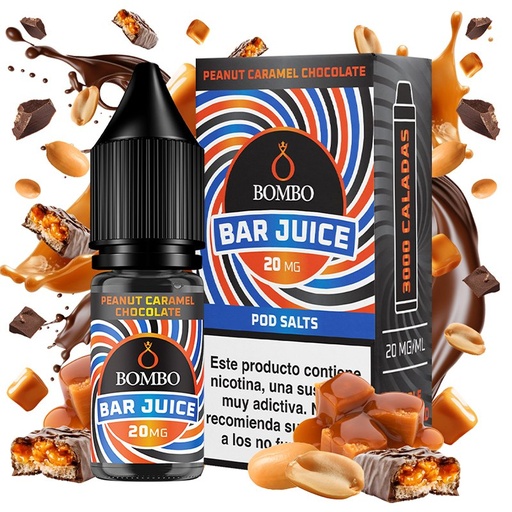 [2499] Peanut Chocolate Caramel 10ml - Bombo Bar Juice - Nicotina : 20mg, Tamaño : 10 ml